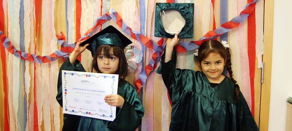 Young students in the HIPPY program graduate at ISSofBC Welcome Centre- Surrey