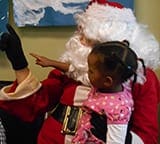Jolly old Santa brings cheer to Child Care students