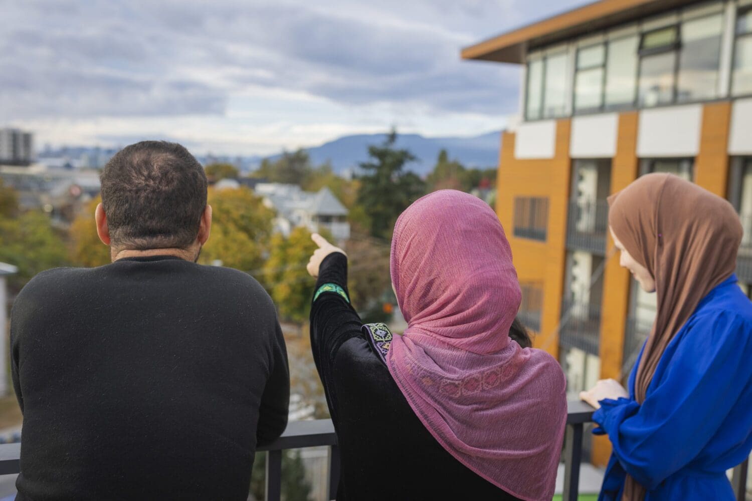 Government-Assisted Refugee take in the view from Vancouver Welcome Centre