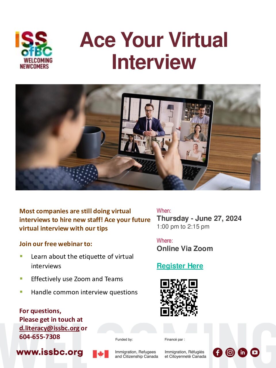 Ace Your Virtual Interview | Immigrant Services Society of BC (ISSofBC)