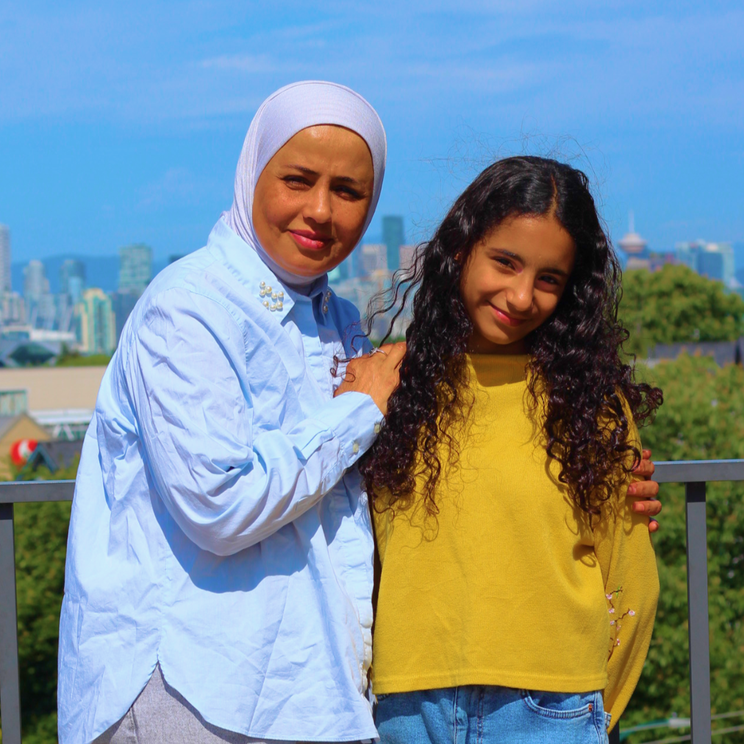 Refugee mother with her daughter